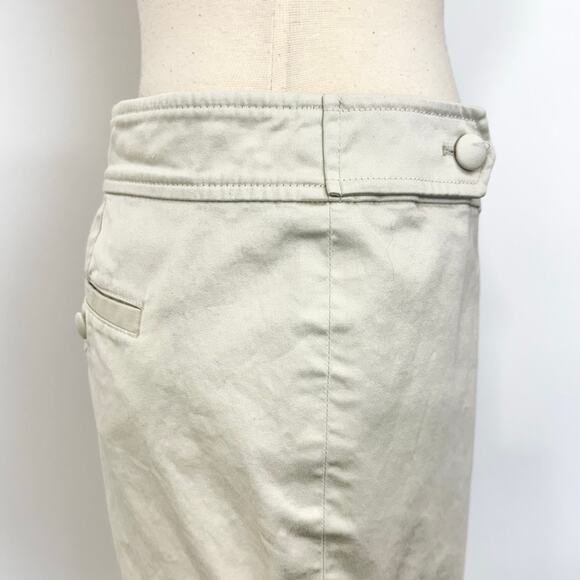 Lilly Pulitzer Palm Beach Fit Cropped Pants Cotton Cream Vintage Size 14 - Picture 4 of 10